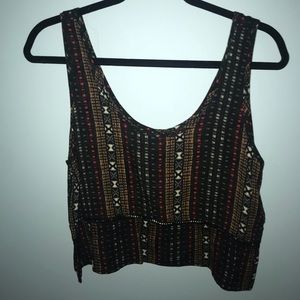 Tribal print crop top